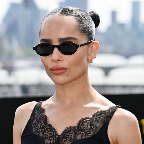 NEW Saint Laurent SL751 Jeanne Black Oval Sunglasses - Picture 1 of 7